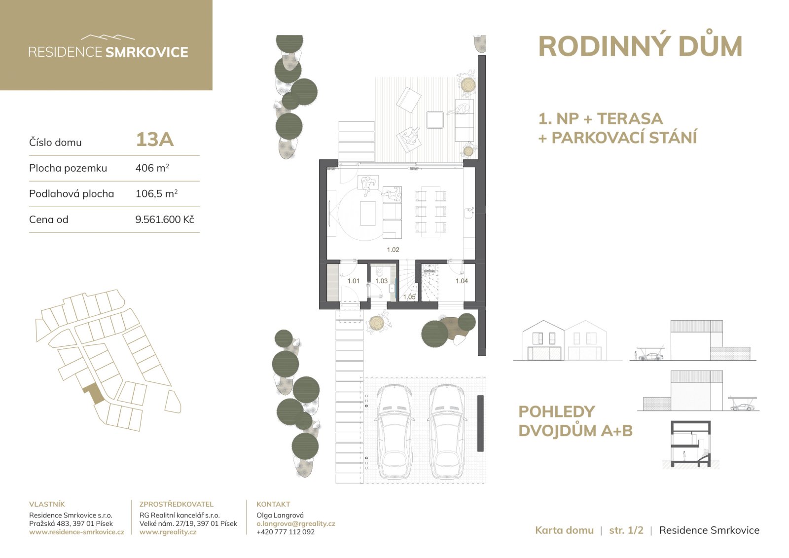 Prodej rodinného domu, 4+kk, 107 m², terasa, Smrkovice u Písku č.15
